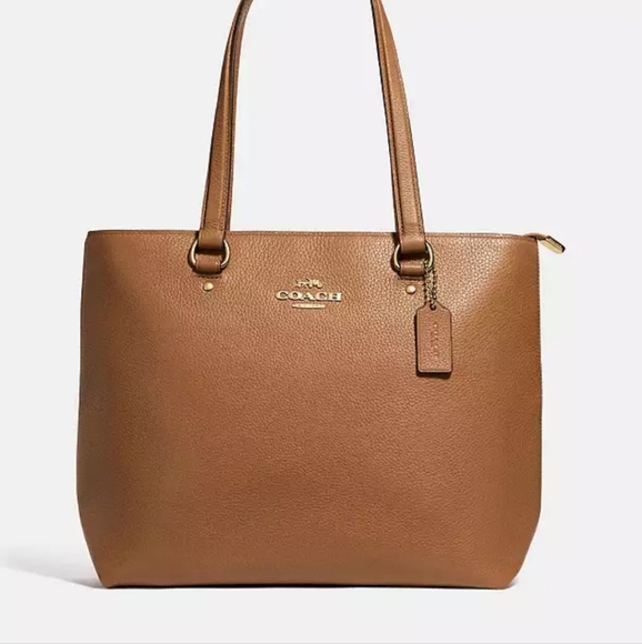 Coach Brown Leather Bay Tote Bag 48637 NWOT - Picture 1 of 14